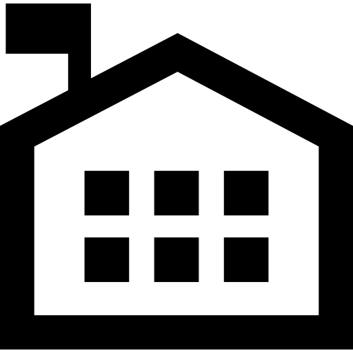 School Building With A Flag Icons Free Download