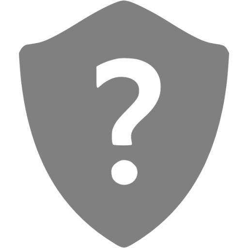 Gray Question Shield Icon