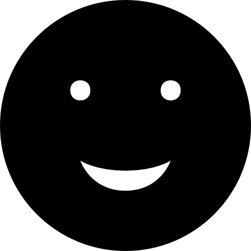 Smiling Emoticon Black Face Symbol