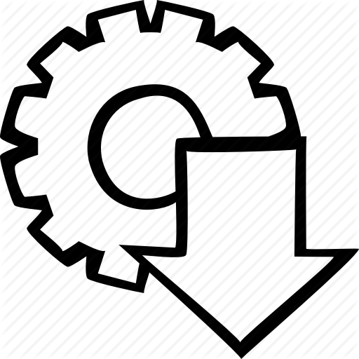 App, Application, Download, Gear, Install, Software Icon