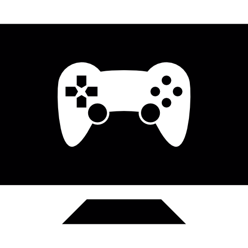 Desktop Computer With Gaming Console Icons Free Download