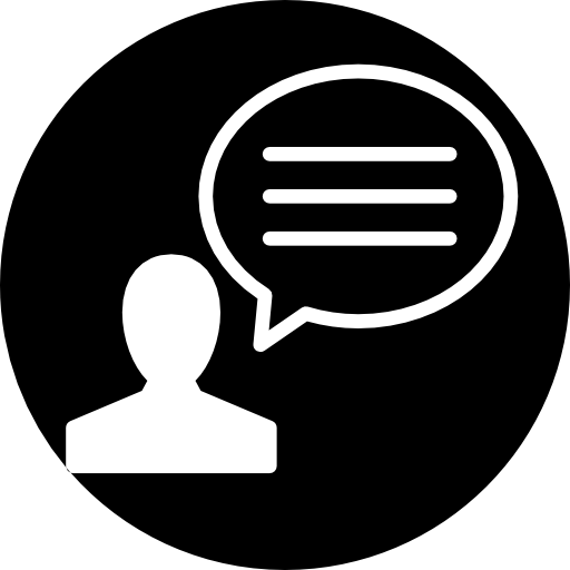 Speech Bubble With Person Inside A Circle