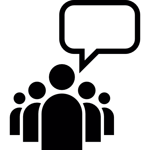 Leader Of A Group With An Empty Speech Bubble Icons Free Download