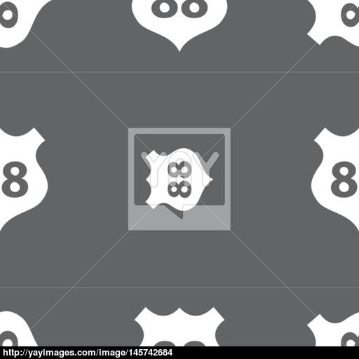 Route Highway Icon Sign Seamless Pattern On A Gray Background