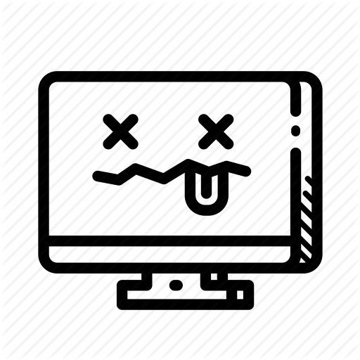 Computer, Cyber Crime, Death, Dies, Face, Freeze, Monitor Icon