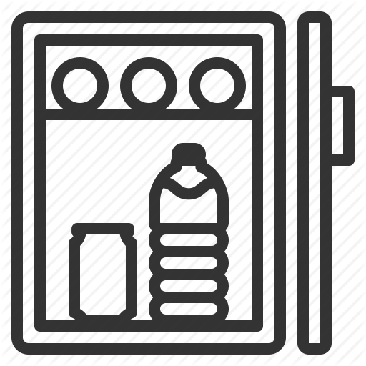 Bar, Beverage, Bottle, Fridge, Mini, Refrigerator, Water Icon