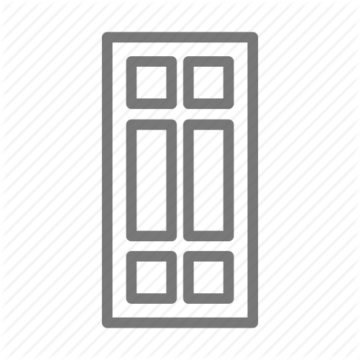 Door, Front, Home, House, Panel Icon