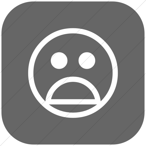 Flat Rounded Square White On Gray Classic Emoticons