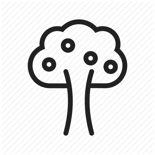 Food, Fruit, Green, Healthy, Orange, Peach, Tree Icon