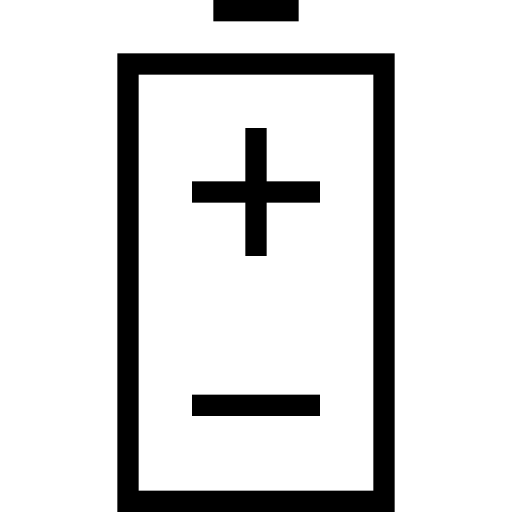 Battery With Positive And Negative Poles Symbols Icons Free Download