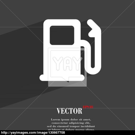 Petrol Or Gas Station, Car Fuel Icon Symbol Flat Modern Web Design