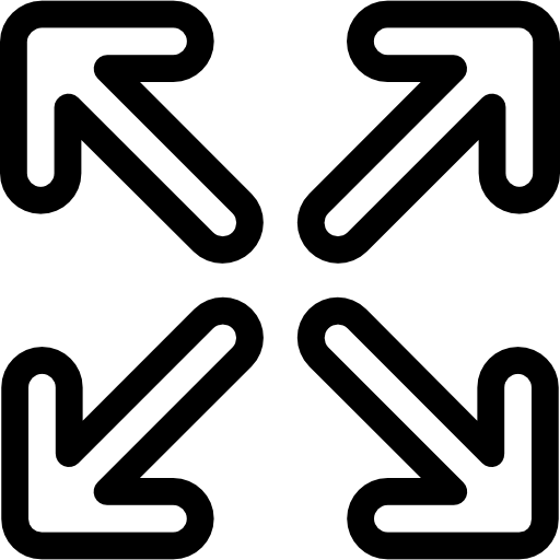 Full Screen, Fullscreen, Expand, Maximize, White Icon