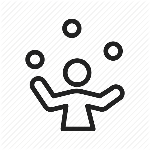 Balls, Clown, Fun, Funny, Juggle, Juggling, Person Icon