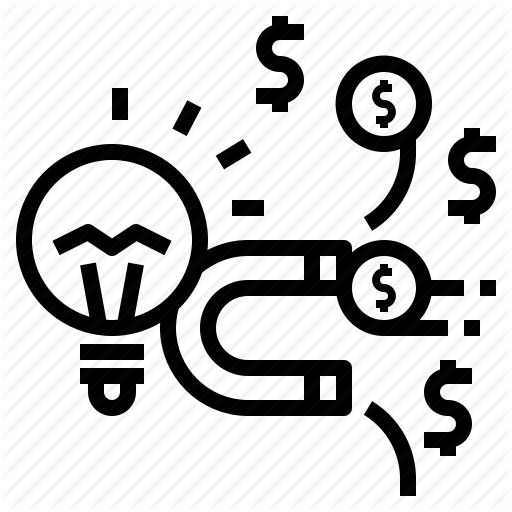 Business, Funding, Idea, Magnet, Money, Project, Startup Icon