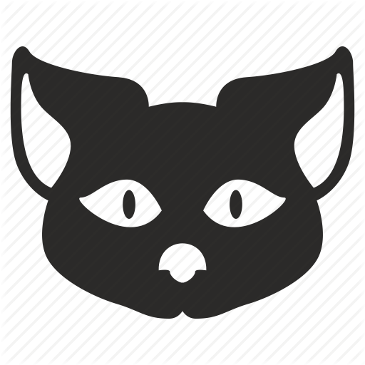 Animal, Cartoon, Cat, Head, Kitty Icon