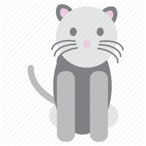 Animal, Cat, Grey, Nice, Pet, Pink, Sweet Icon