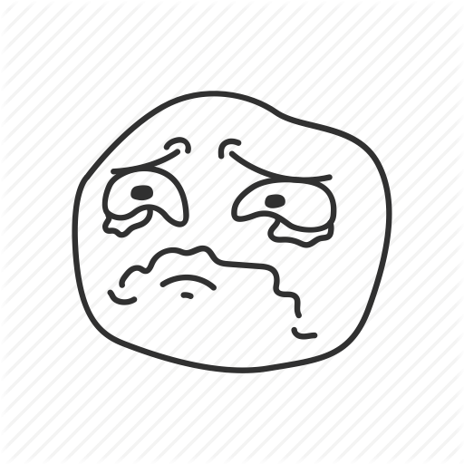 Crying, Derp, Emotion, Funny, Meme, Sad, Sad Face Icon
