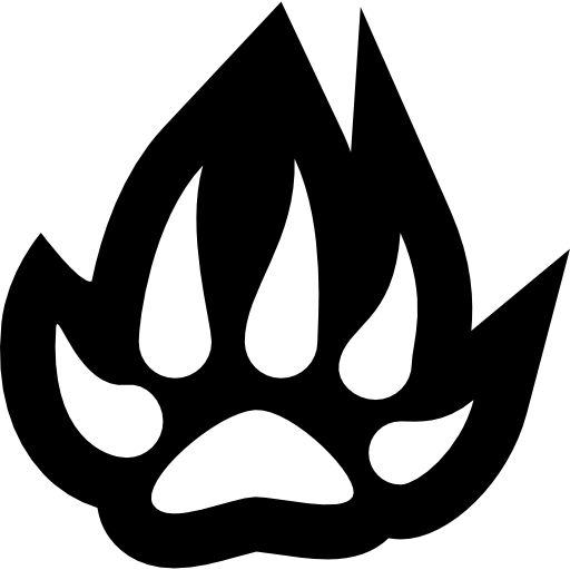 Feline Paw Shape Icons Free Download