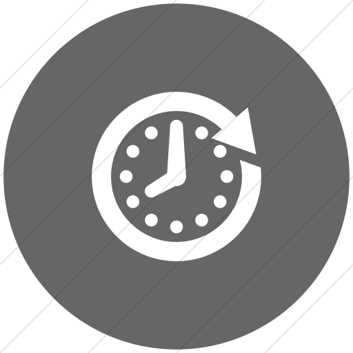 Flat Circle White On Gray Raphael Clock Future Icon