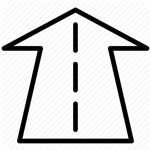 Arrow, Direction, Future, Road, Track, Up Icon