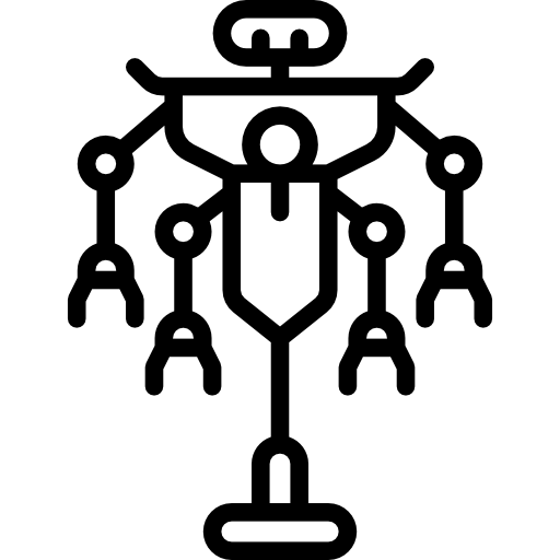 Linear Robot Pictograms Icon