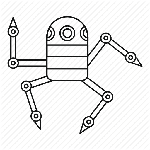Futuristic, Line, Outline, Robot, Science, Spider, Spy Icon