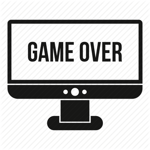 Computer, Display, End, Game, Monitor, Over, Screen Icon