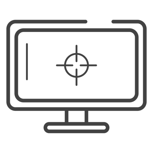 Gaming Monitor Stroke Icon