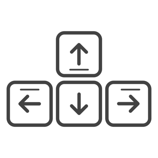 Keyboard Arrow Keys Stroke Icon