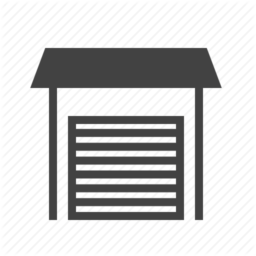 Building, Car, Door, Garage, House, Open, Parking Icon