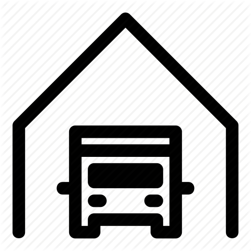 Delivery, Depot, Garage, Parking, Transport, Truck, Van Icon