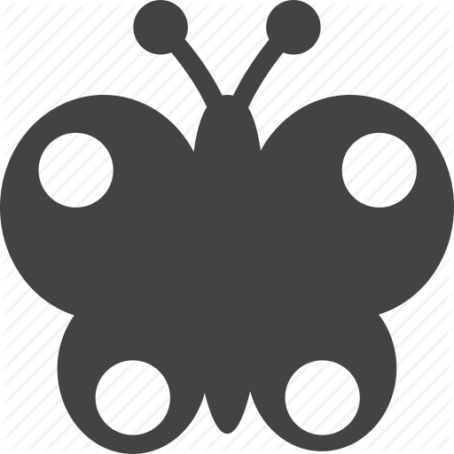 Butterfly, Flower, Garden Icon