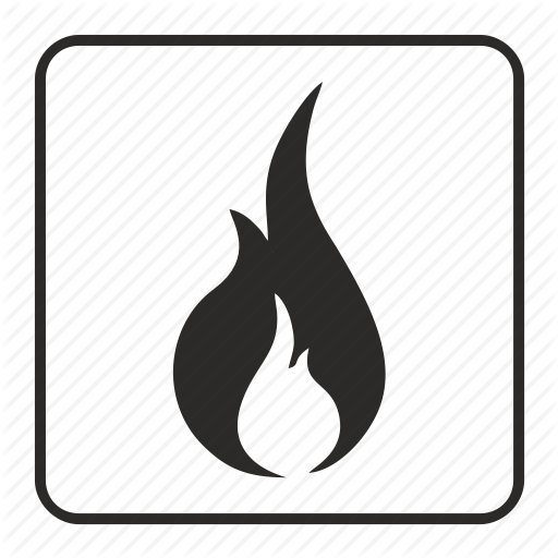 Danger, Fire, Flame, Gas Icon