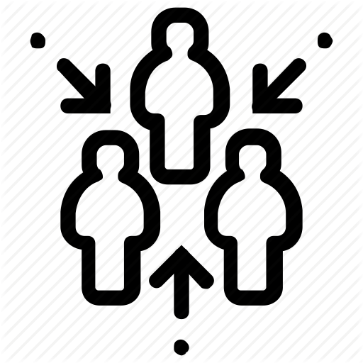 Gathering, Point, Safety Icon