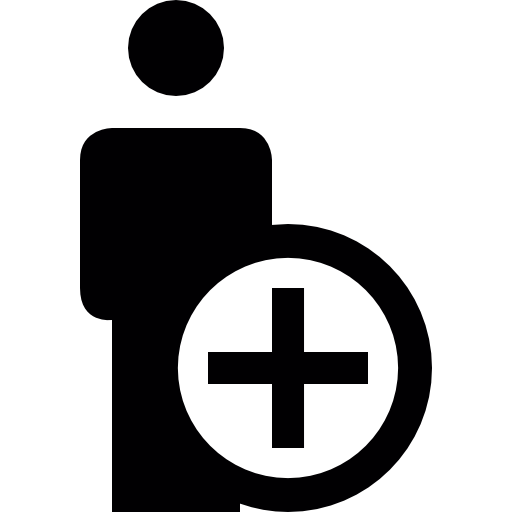 User Of Full Shape Interface Add Button Icons Free Download