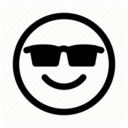 Cool, Emoticon, Emotion, Face, Smileys Icon