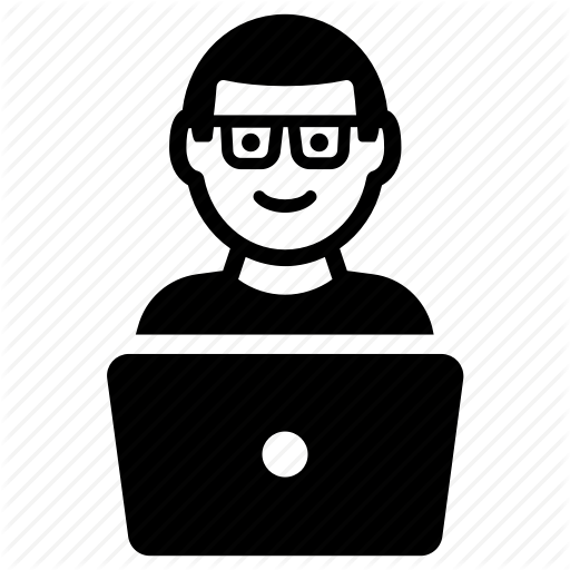 Computer, Geek, Glasses, Nerd Icon