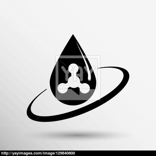 Chemical Icons Icon Drop Water Element Formula Symbol Atom Gene