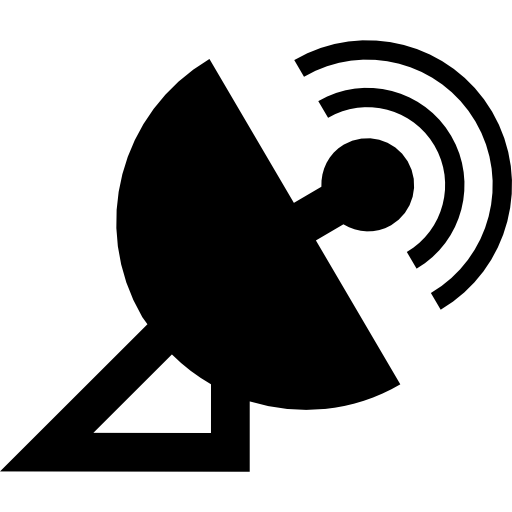 Media Satellite Dish With Signal Icons Free Download