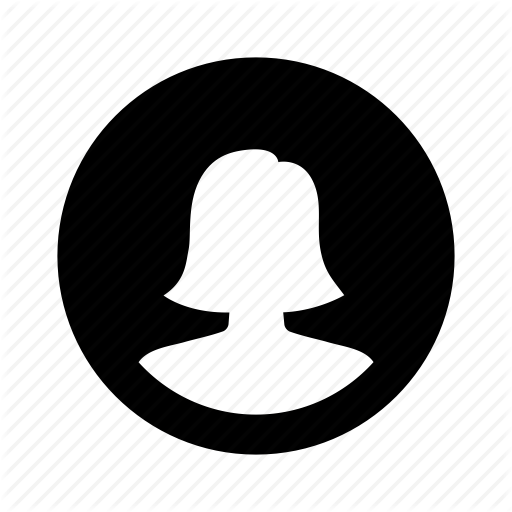 Circle, Female, Invert, Person, User, Woman Icon