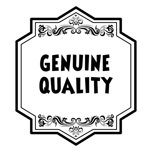 Genuine Quality Ornate Badge