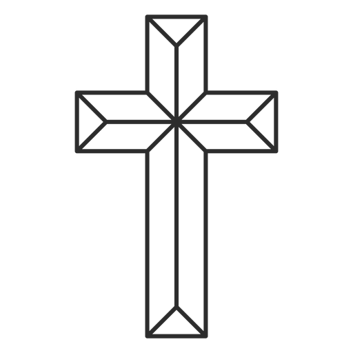 Geometric Christian Cross Icon