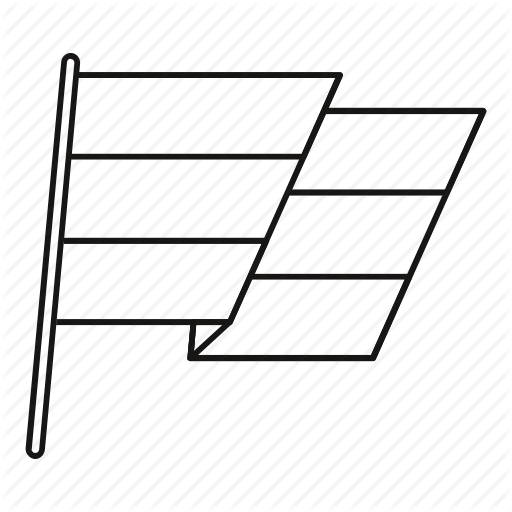 Flag, German, Germany, Line, National, Outline, Wind Icon