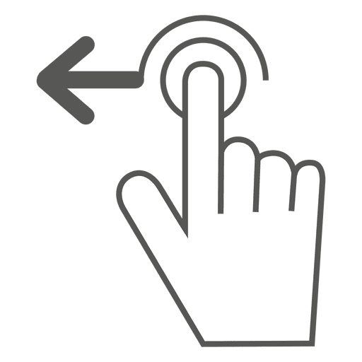 Swipe Left Gesture Icon