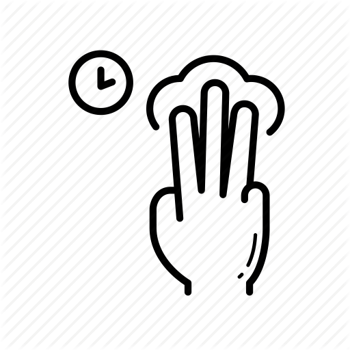 Drag, Hold, Tab, Touch, Touch Gesture Icon