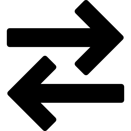 Arrows Couple To Opposite Directions Icons Free Download