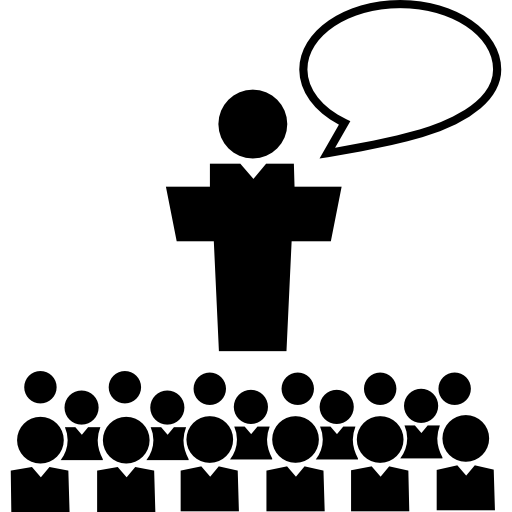 Big Group Of Small Students With Giant Professor In Front