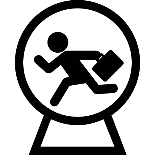 Businessman Running In A Giant Mouse Wheel Icons Free Download