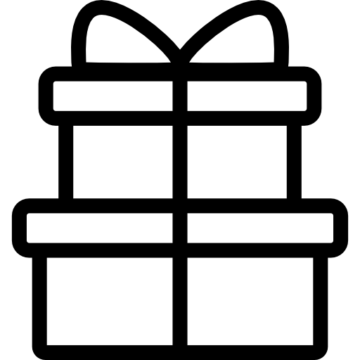 Flat Gift Boxes Icon