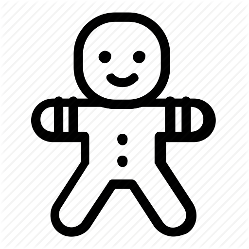 Cookie, Ginger Bread, Gingerbread, Man Icon